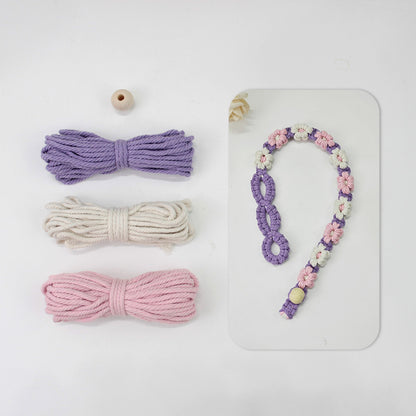 Macrame Kit Daisy Curtain Tieback Weaving Kit | Adjustable Strap | Organizing Band | Beginner Weaving | Exquisite Flower