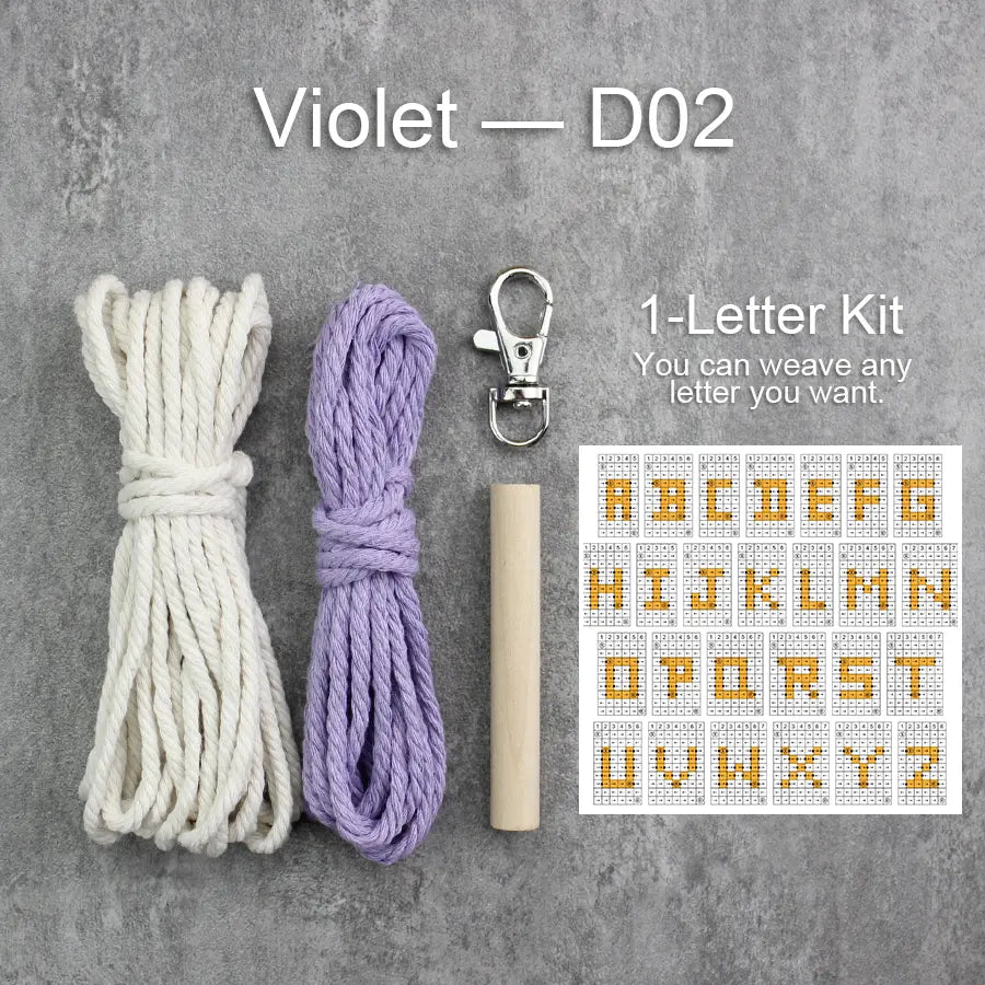 Macrame Kit for Beginners | DIY Letter Macrame Keychain Craft Kit