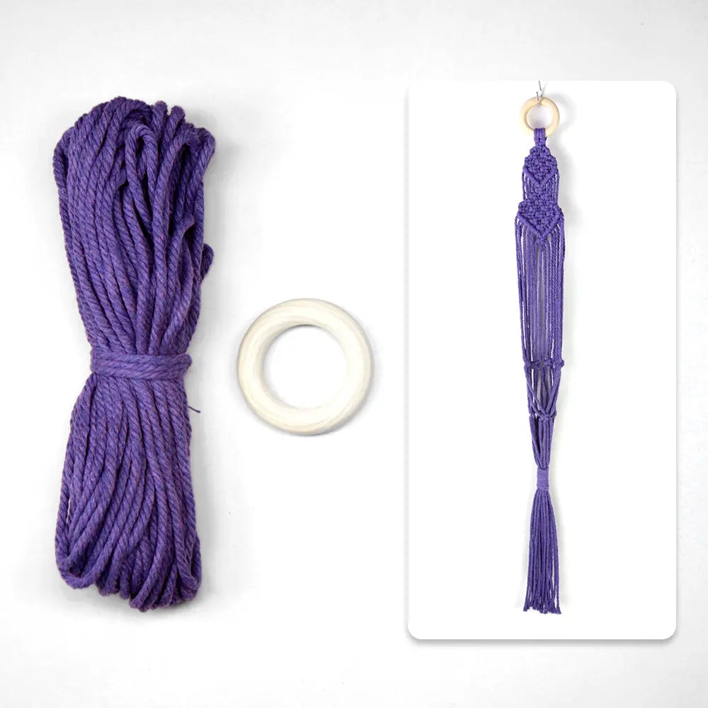 Macrame Kit for Beginners, Boho Plant Hanger DIY Kit, Home Garden Decor Gift