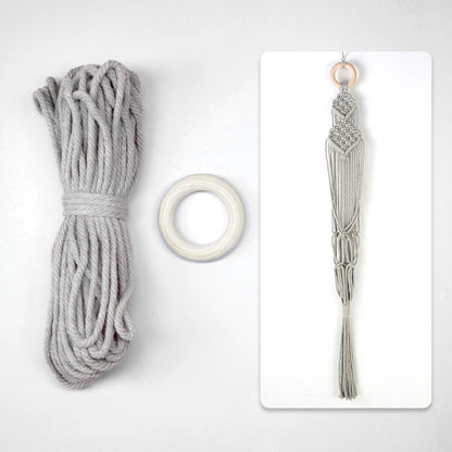 Macrame Kit Long Tassel Small Plant Hanger Weaving Kit | For Small-Medium Pots | Hanging Design | Space-Saving | Beginner-Friendly