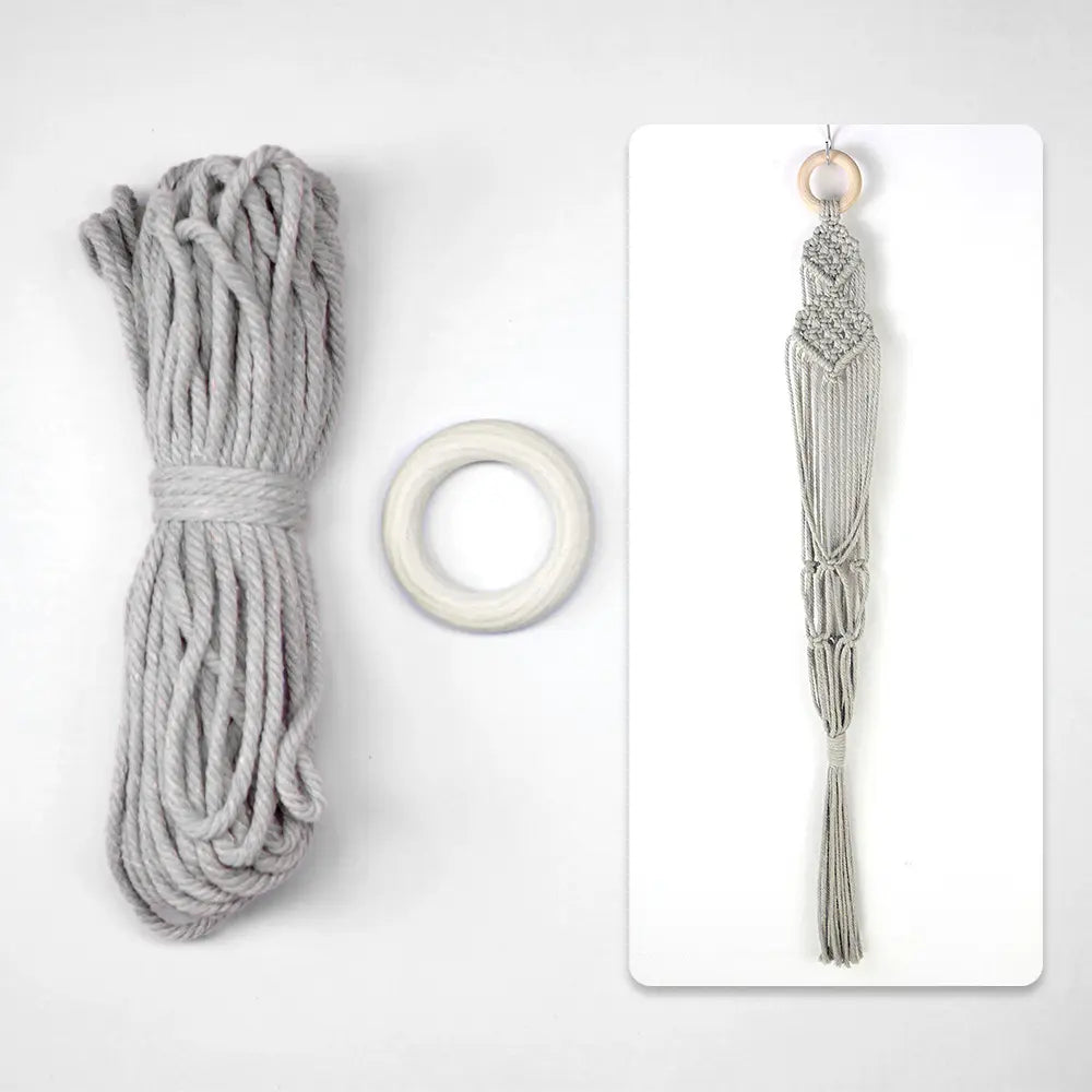 Macrame Kit for Beginners, Boho Plant Hanger DIY Kit, Home Garden Decor Gift