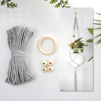 Long Tassel Plant Hanger Weaving Kit Macrame Kit | Plant Net Pocket | Hanging Storage | Handmade Gift | Beginner-Suitable