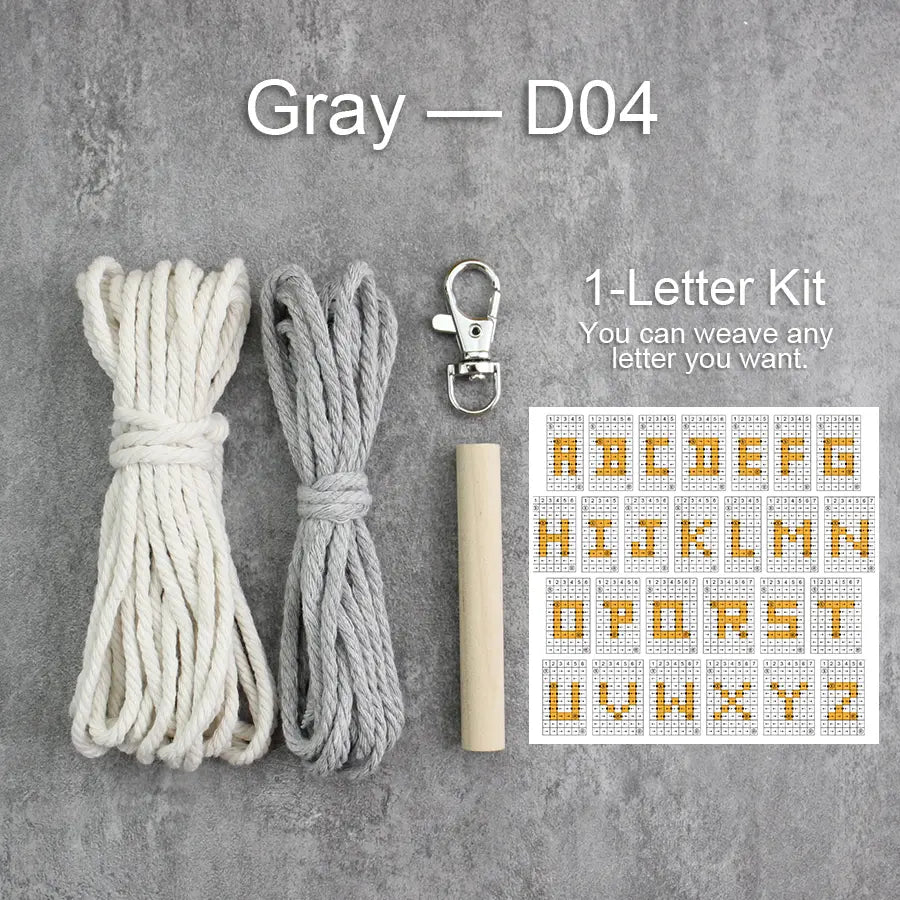 Macrame Kit for Beginners | DIY Letter Macrame Keychain Craft Kit