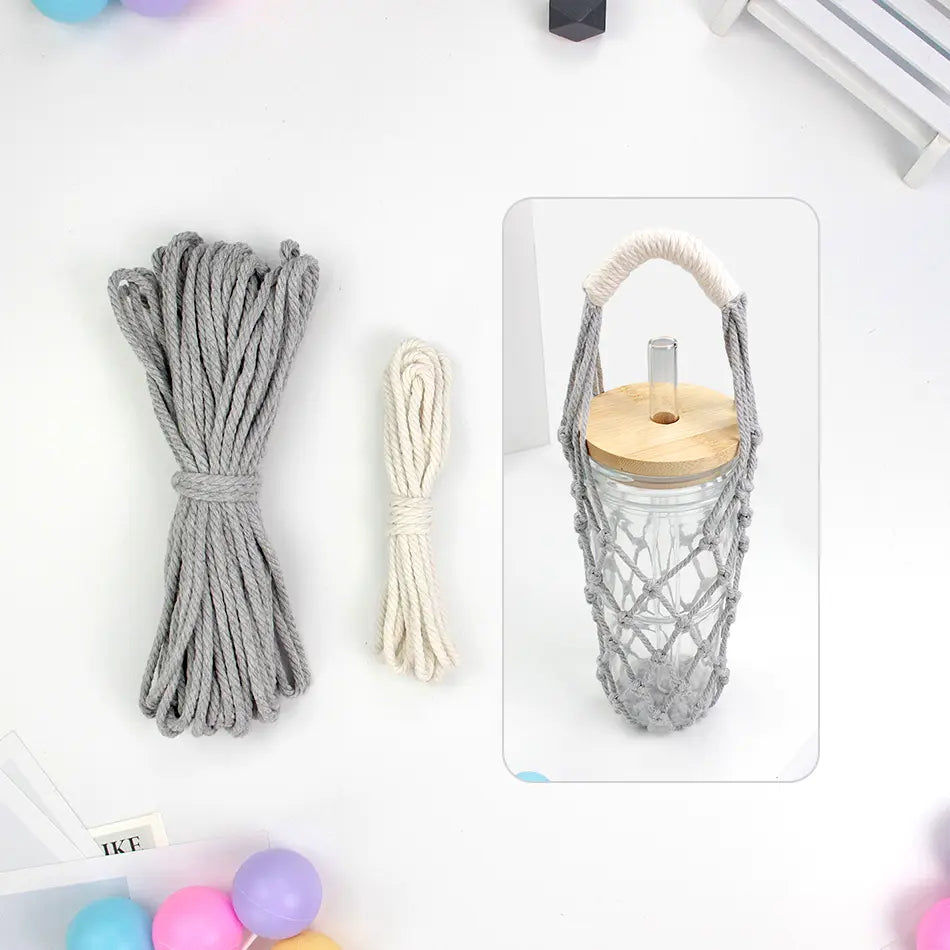 Macrame Kit for Beginners | DIY Macrame Water Bottle Mesh Holder Craft Kit