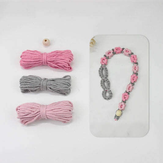 Macrame Kit Daisy Curtain Tieback Weaving Kit | Adjustable Strap | Organizing Band | Beginner Weaving | Exquisite Flower