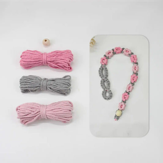 Macrame Kit for Beginners, Boho Daisy Curtain Tieback DIY Craft Kit, Vintage Ethnic Home Decor Making Set