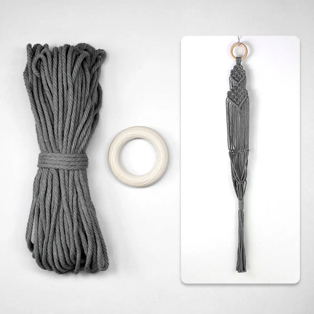 Macrame Kit for Beginners, Boho Plant Hanger DIY Kit, Home Garden Decor Gift