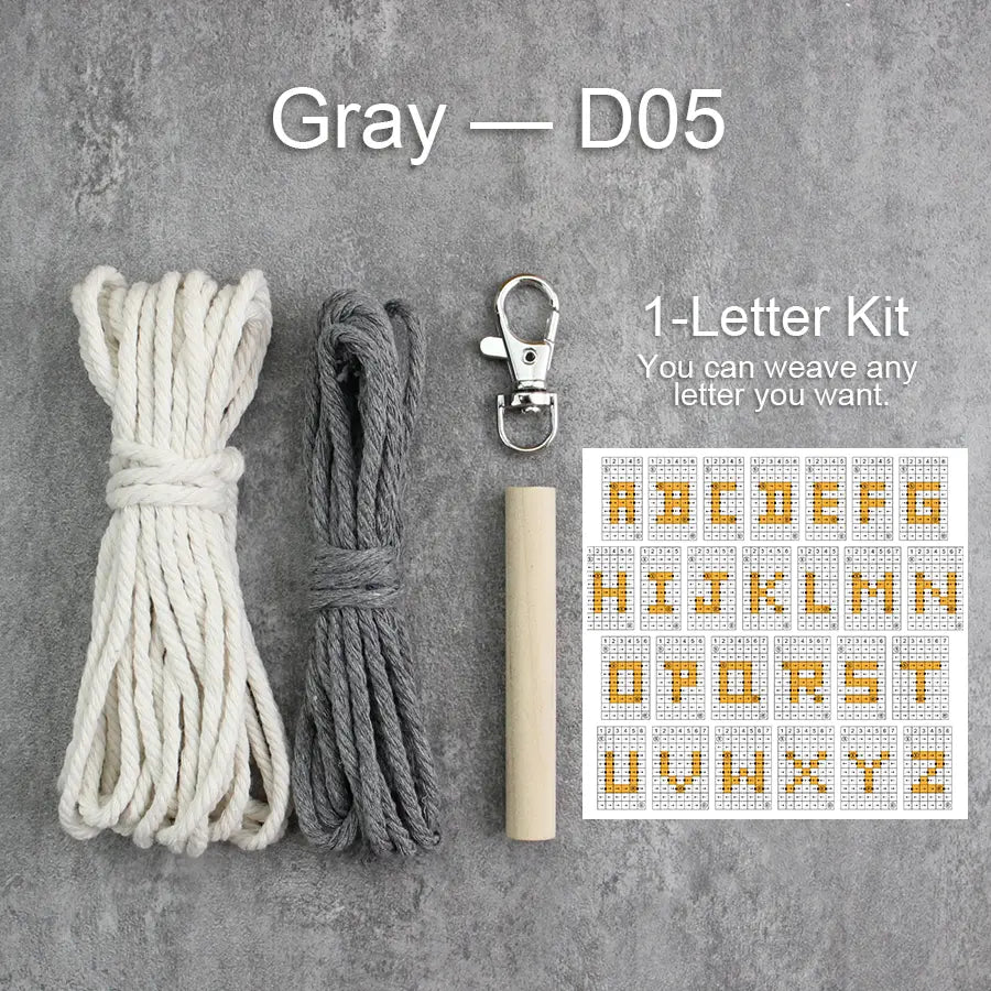 Macrame Kit for Beginners | DIY Letter Macrame Keychain Craft Kit