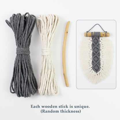 Macrame Kit Leaf Fringe Tapestry Weaving Kit | colour Leaf Vein Pattern | Customizable Leaf Shape | Bedroom/Living Room Decor | Beginner-Friendly