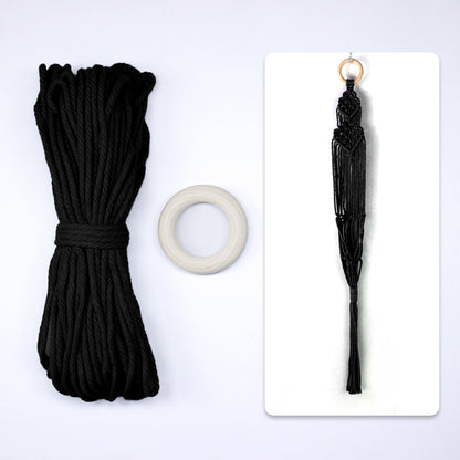 Macrame Kit Long Tassel Small Plant Hanger Weaving Kit | For Small-Medium Pots | Hanging Design | Space-Saving | Beginner-Friendly