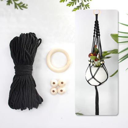 Long Tassel Plant Hanger Weaving Kit Macrame Kit | Plant Net Pocket | Hanging Storage | Handmade Gift | Beginner-Suitable