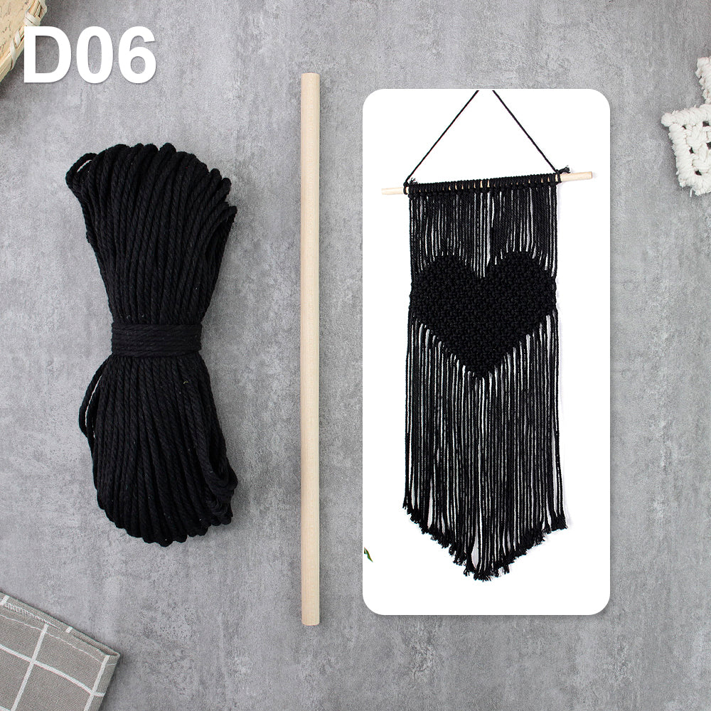 Macrame Kit Big Love Tapestry Weaving Kit | Flowing Fringes | Multi-Color Option | Valentine's Day DIY Gift | Beginner-Friendly/Living Room Decor