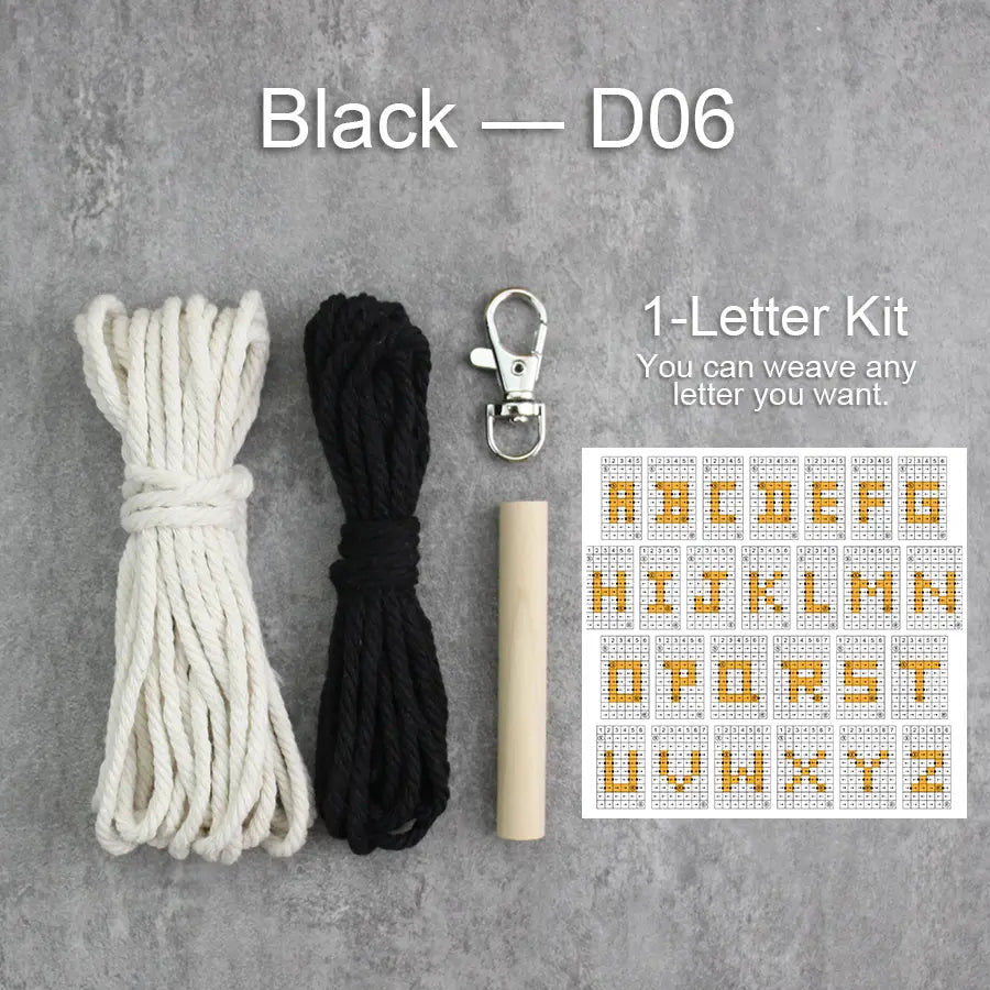 Macrame Kit for Beginners | DIY Letter Macrame Keychain Craft Kit