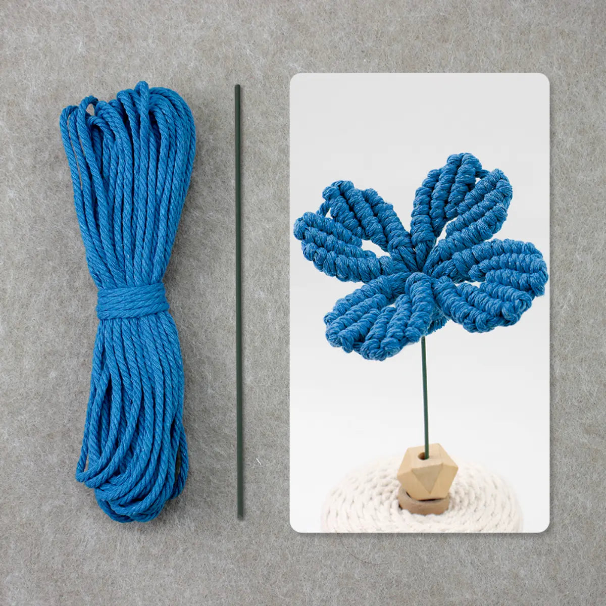 Macrame Kit for Beginners | DIY Four-Leaf Clover Macrame Flower Craft Kit