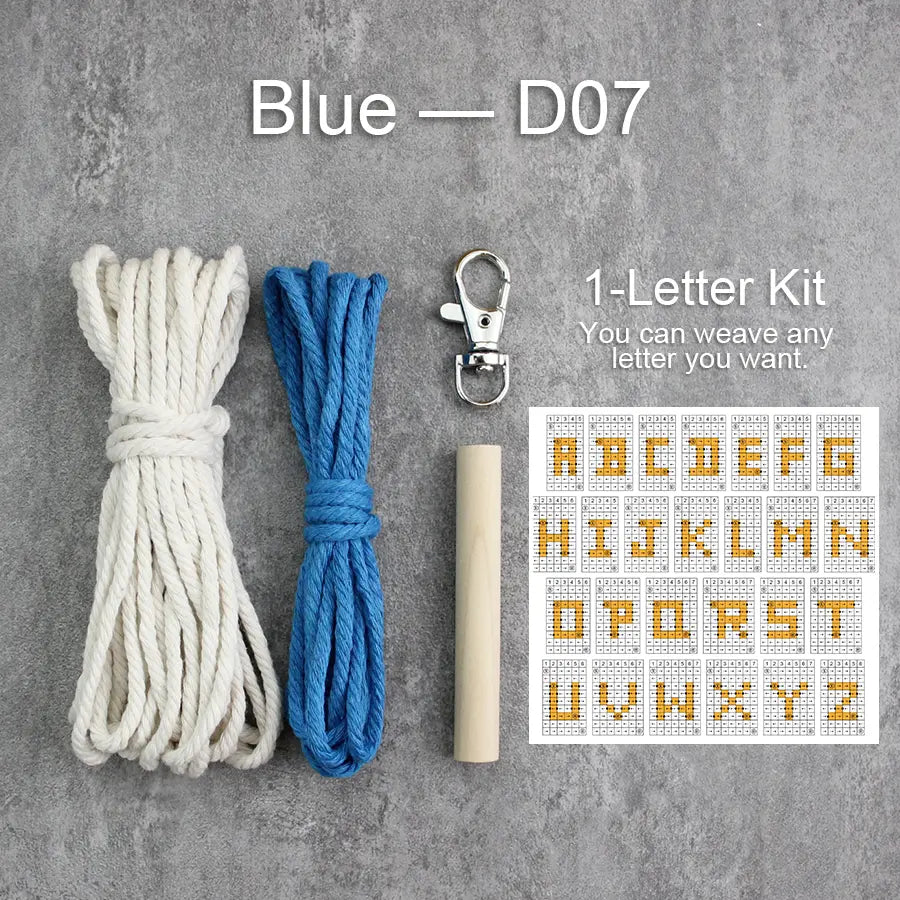 Macrame Kit for Beginners | DIY Letter Macrame Keychain Craft Kit