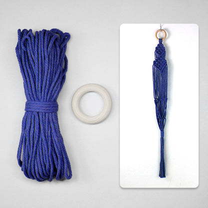 Macrame Kit Long Tassel Small Plant Hanger Weaving Kit | For Small-Medium Pots | Hanging Design | Space-Saving | Beginner-Friendly