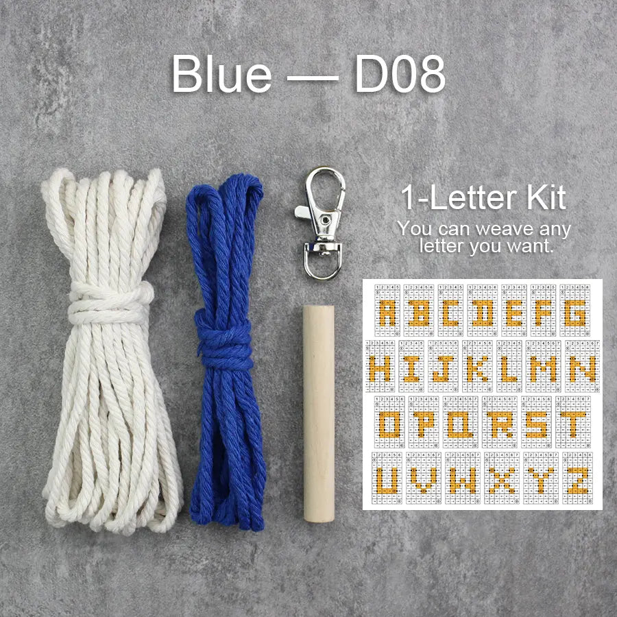 Macrame Kit for Beginners | DIY Letter Macrame Keychain Craft Kit