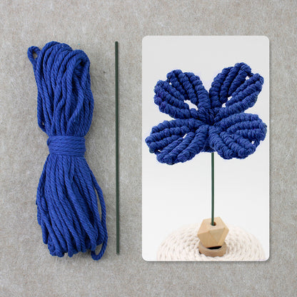 Four-Leaf Clover Macrame DIY Kit - Handmade Weaving Supplies with English Tutorial | Lucky Craft Set