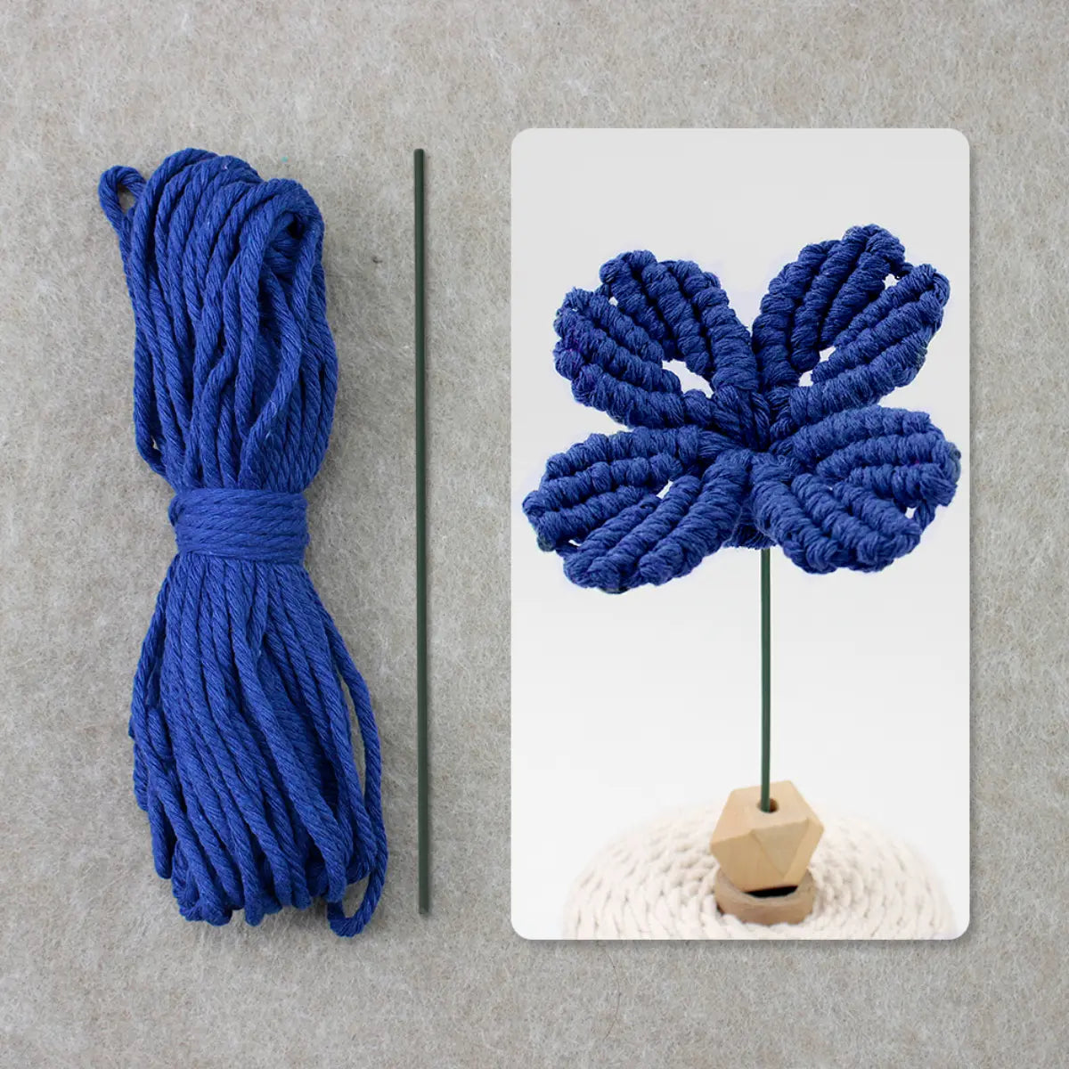 Macrame Kit for Beginners | DIY Four-Leaf Clover Macrame Flower Craft Kit