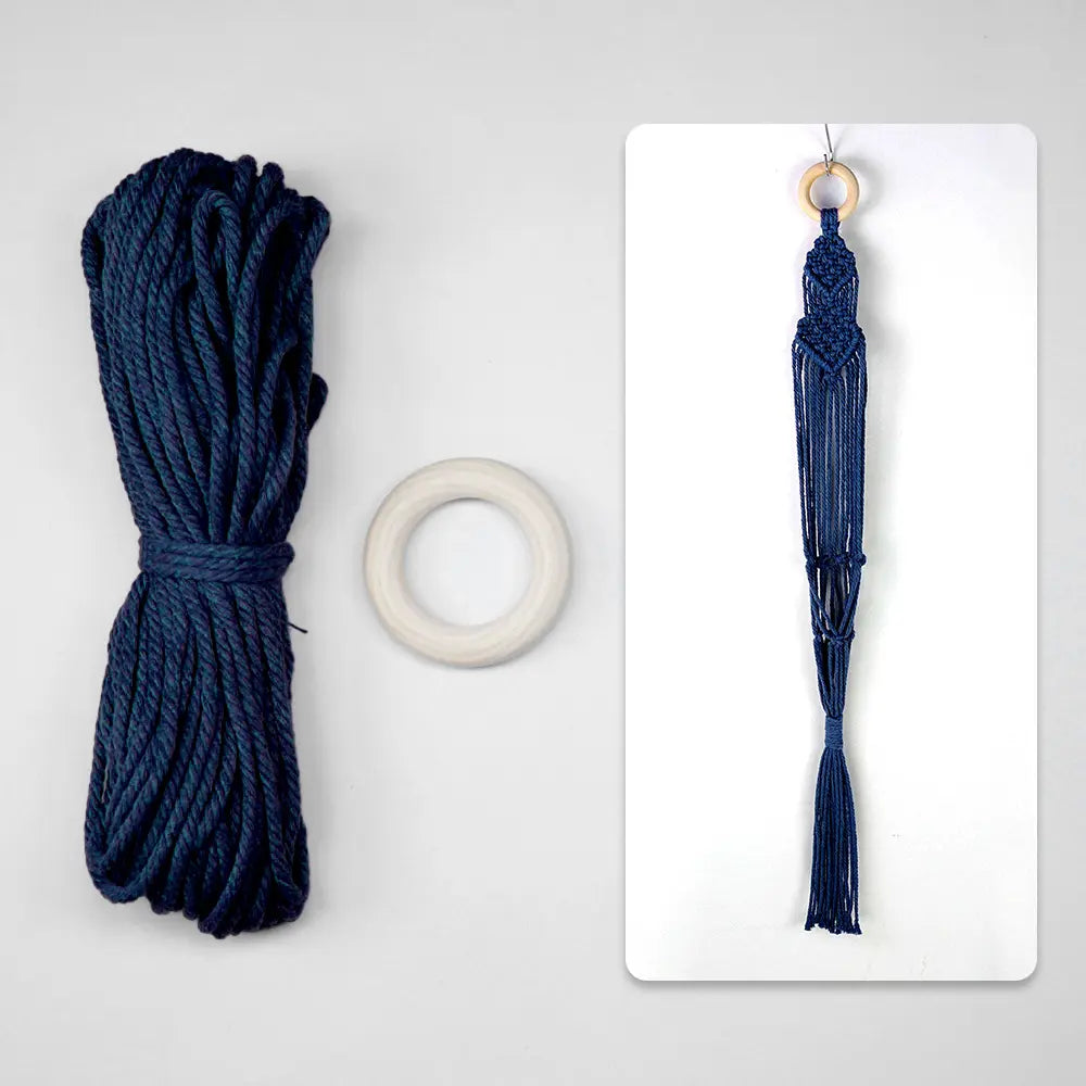 Macrame Kit for Beginners, Boho Plant Hanger DIY Kit, Home Garden Decor Gift