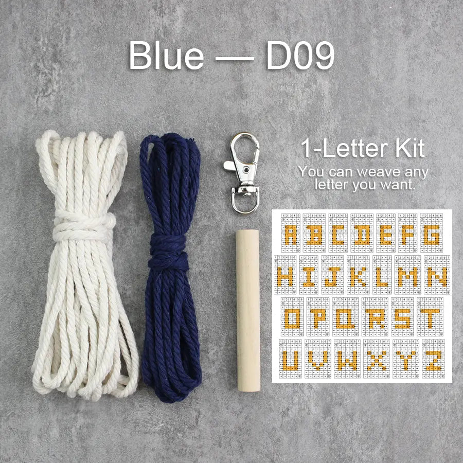 Macrame Kit for Beginners | DIY Letter Macrame Keychain Craft Kit