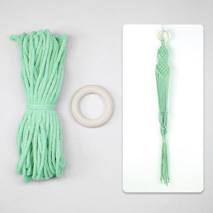 Macrame Kit Long Tassel Small Plant Hanger Weaving Kit | For Small-Medium Pots | Hanging Design | Space-Saving | Beginner-Friendly