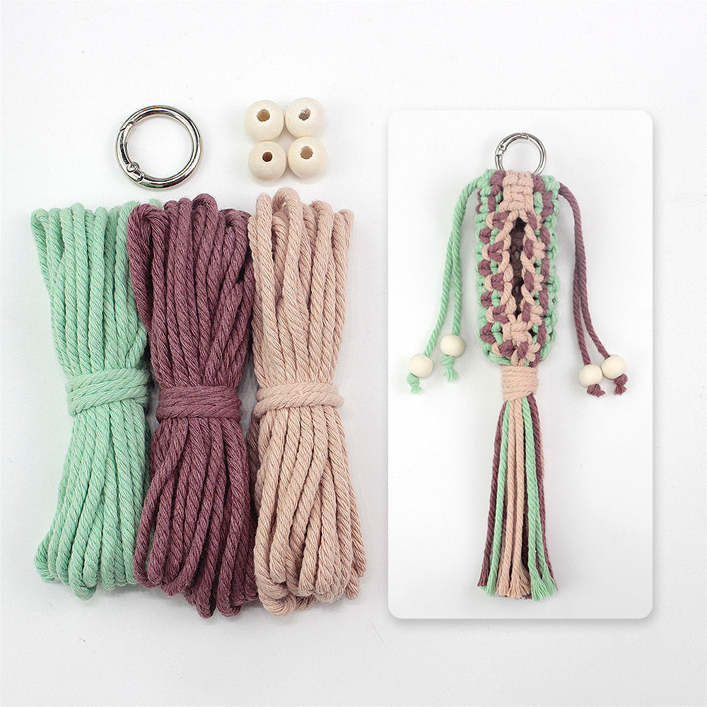 Macrame Kit for Beginners, Boho Pet Waste Bag Holder DIY Kit, Handmade Gift