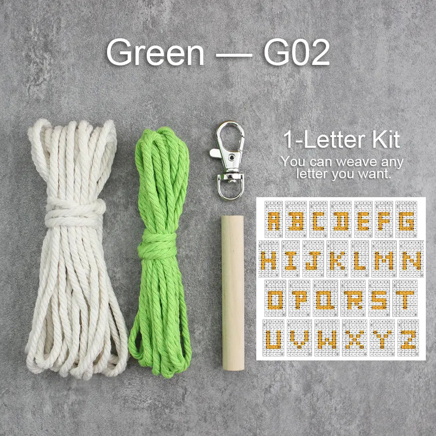 Macrame Kit for Beginners | DIY Letter Macrame Keychain Craft Kit