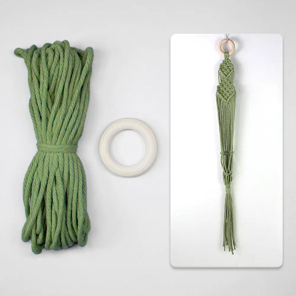 Macrame Kit for Beginners, Boho Plant Hanger DIY Kit, Home Garden Decor Gift