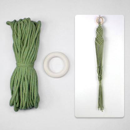 Macrame Kit Long Tassel Small Plant Hanger Weaving Kit | For Small-Medium Pots | Hanging Design | Space-Saving | Beginner-Friendly