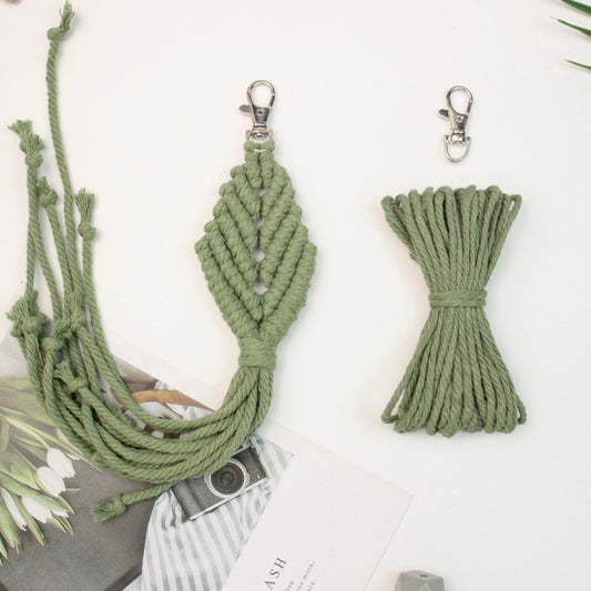 Fringe Leaf Weaving Keychain Craft Kit Macrame Kit |Tutorial | Bottom Fringe,  Keychain/Pendant/Bag Charm, Beginner DIY Set