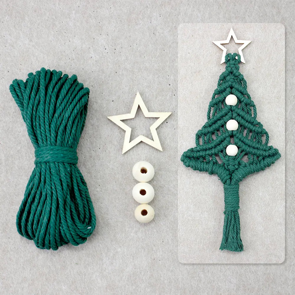 Macrame Kit for Beginners | DIY Christmas Tree Macrame Craft Kit