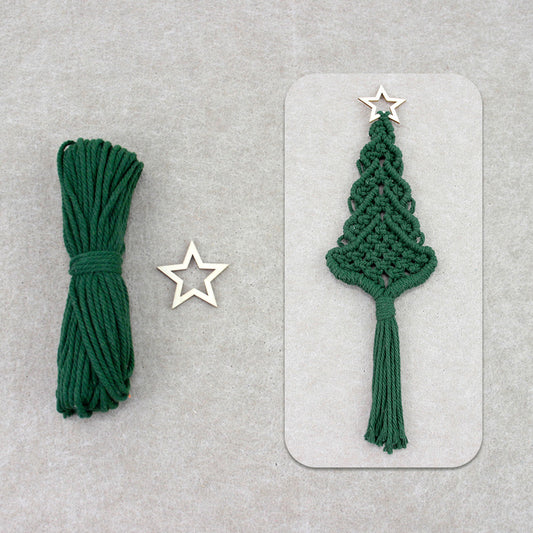 Christmas Tree Weaving Kit Macrame Kit | Tassel Trunk | Car/Home Pendant | Holiday DIY Gift | Beginner-Suitable