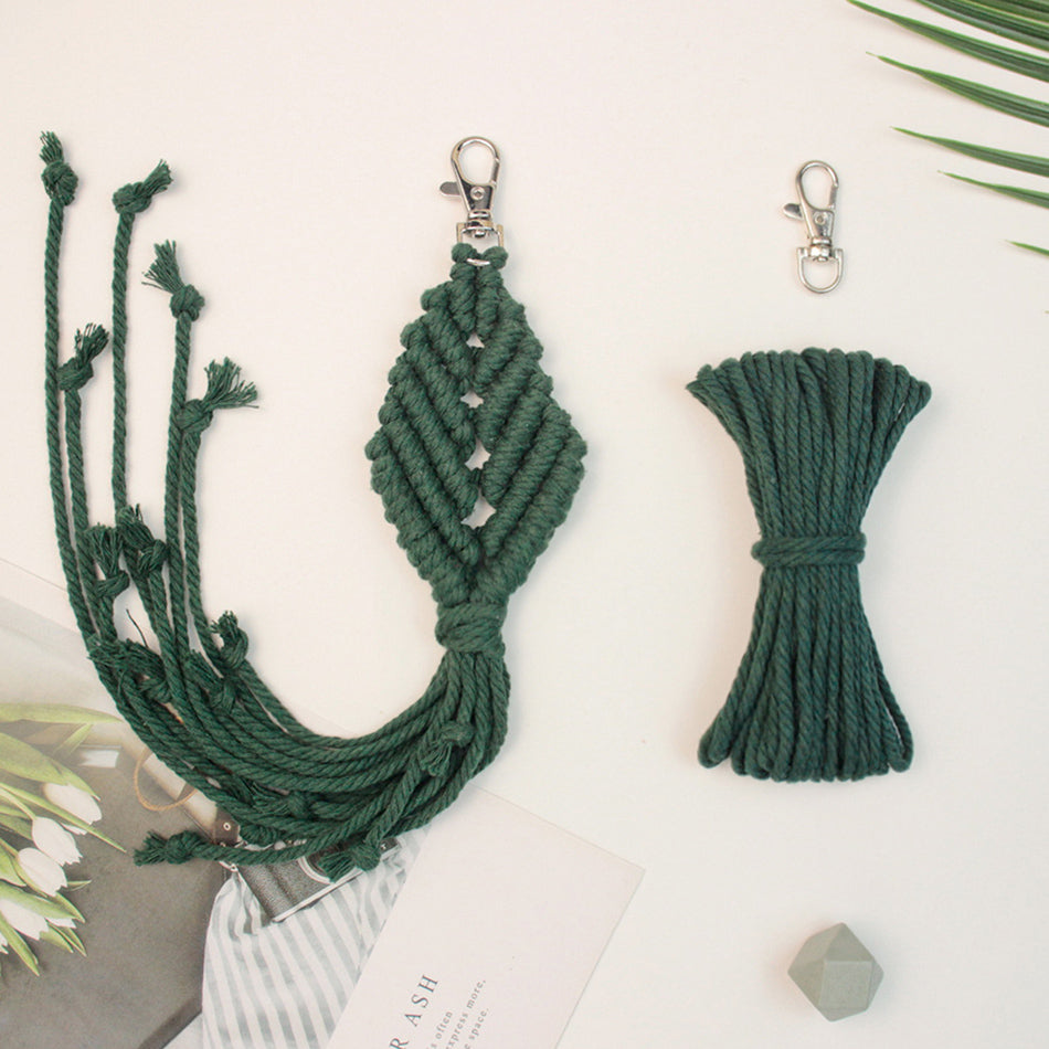 Fringe Leaf Weaving Keychain Craft Kit Macrame Kit |Tutorial | Bottom Fringe,  Keychain/Pendant/Bag Charm, Beginner DIY Set