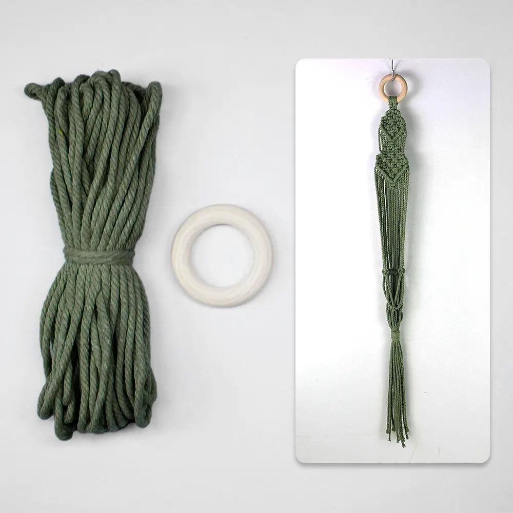 Macrame Kit for Beginners, Boho Plant Hanger DIY Kit, Home Garden Decor Gift