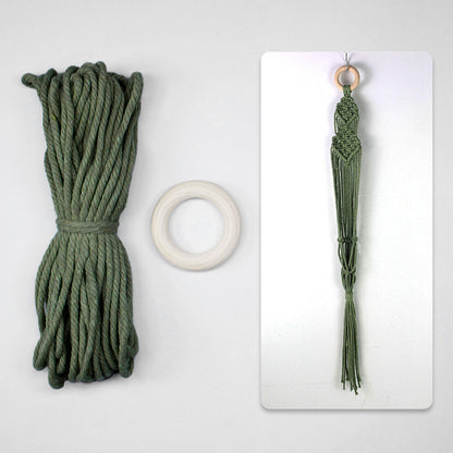 Macrame Kit Long Tassel Small Plant Hanger Weaving Kit | For Small-Medium Pots | Hanging Design | Space-Saving | Beginner-Friendly
