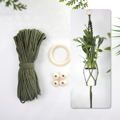 Long Tassel Plant Hanger Weaving Kit Macrame Kit | Plant Net Pocket | Hanging Storage | Handmade Gift | Beginner-Suitable