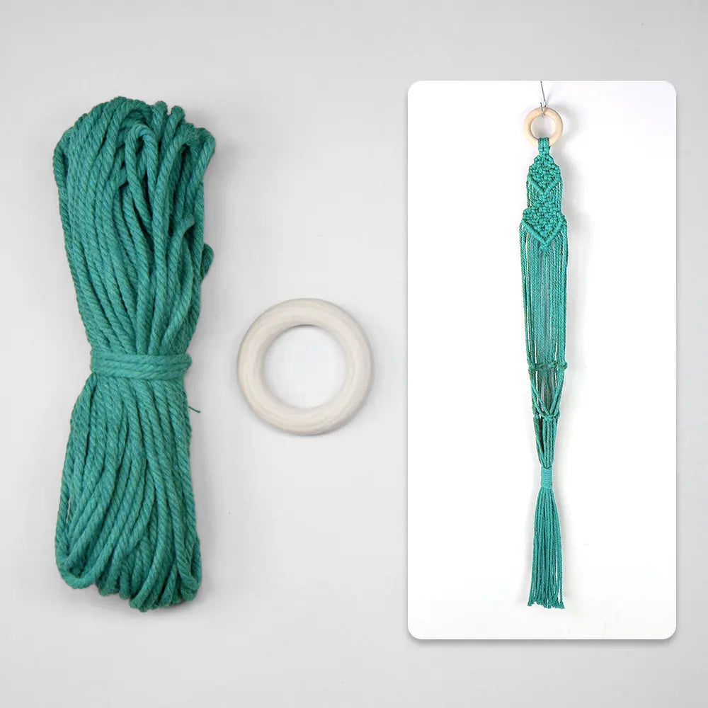 Macrame Kit for Beginners, Boho Plant Hanger DIY Kit, Home Garden Decor Gift