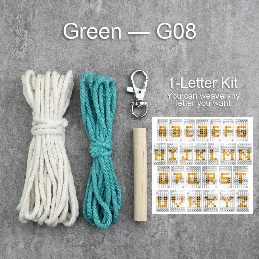 Macrame Kit for Beginners | DIY Letter Macrame Keychain Craft Kit