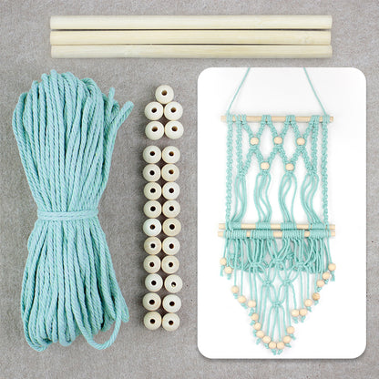 Wooden Bead Wall-Mounted Bookshelf Weaving Kit Macrame Kit | Wall Decor | Home Decor | Wall Bookshelf | Beginner-Friendly| Bohemian Style