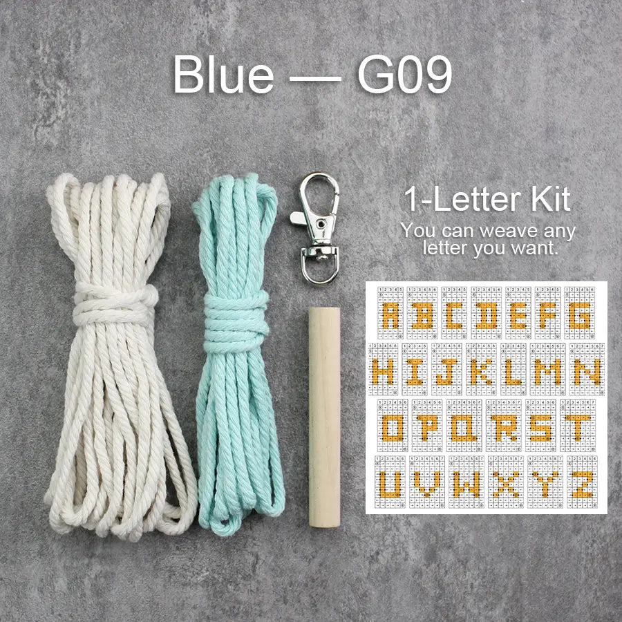 Macrame Kit for Beginners | DIY Letter Macrame Keychain Craft Kit