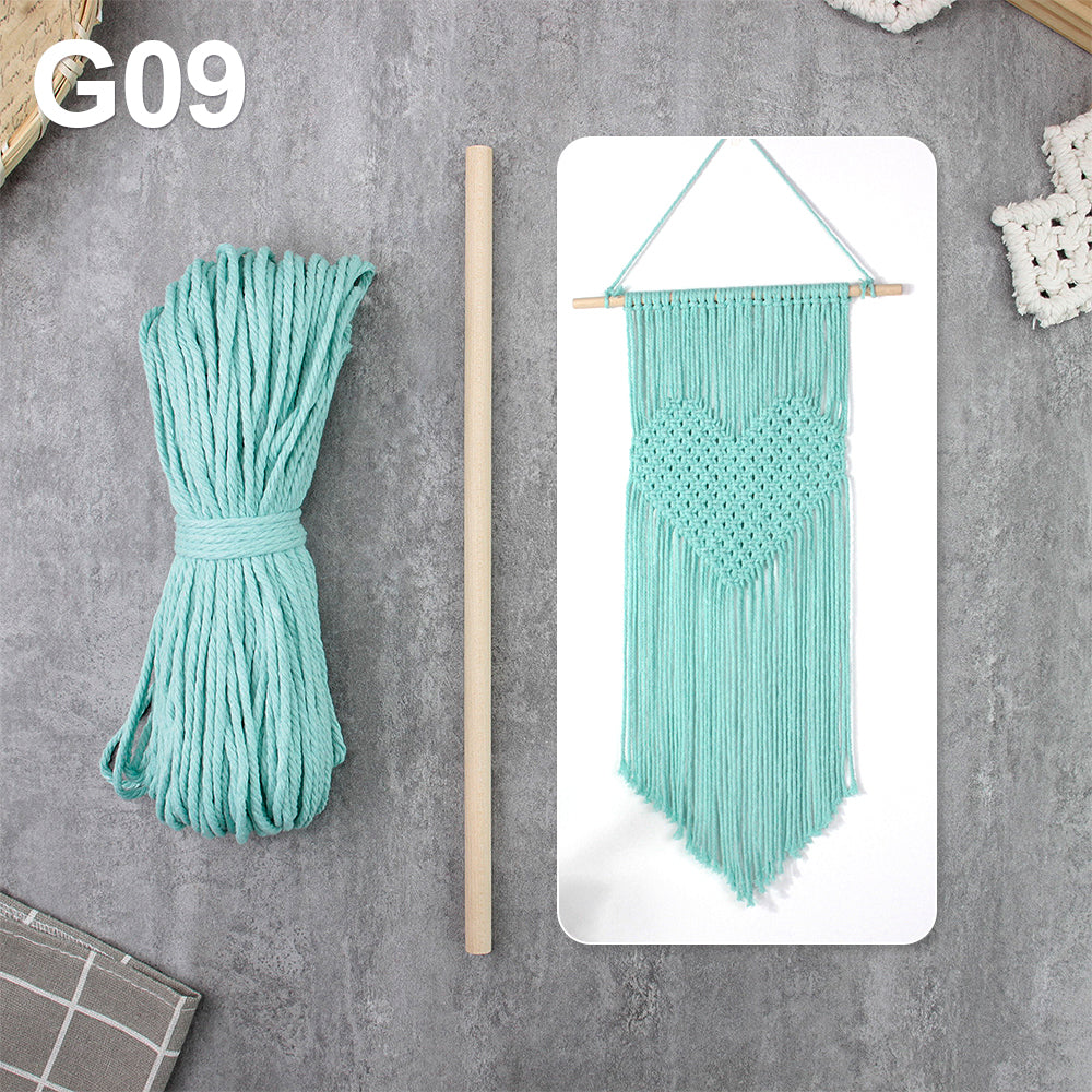 Macrame Kit Big Love Tapestry Weaving Kit | Flowing Fringes | Multi-Color Option | Valentine's Day DIY Gift | Beginner-Friendly/Living Room Decor