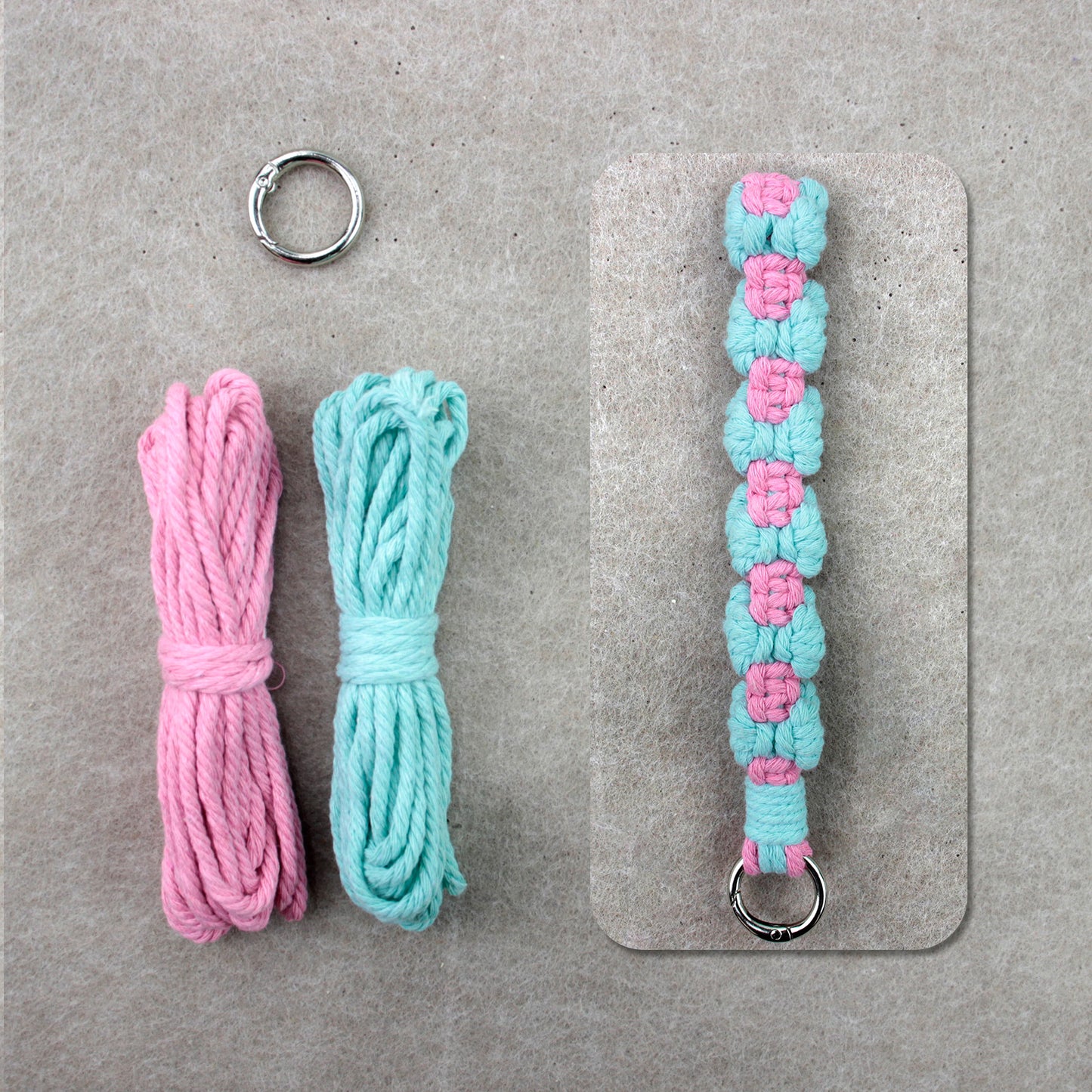 Bow Weaving Keychain Craft Kit Macrame Kit | Tutorial | Style-Adaptable | Keychain/Pendant/Bag Charm, Beginner DIY Set