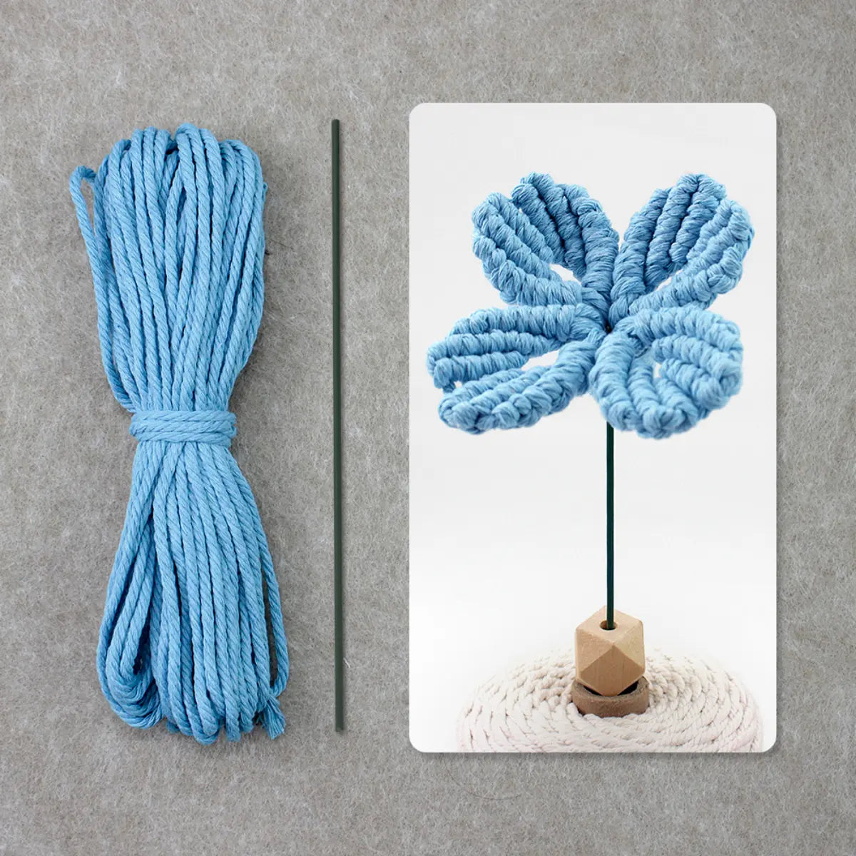 Macrame Kit for Beginners | DIY Four-Leaf Clover Macrame Flower Craft Kit