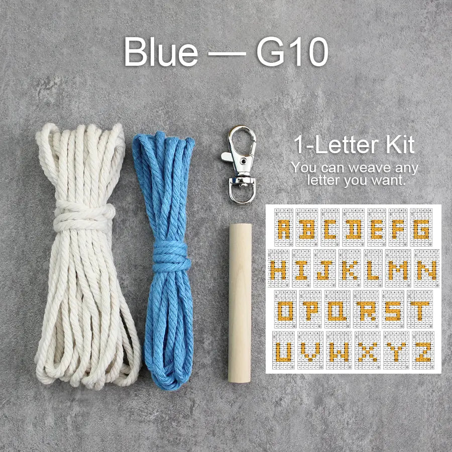 Macrame Kit for Beginners | DIY Letter Macrame Keychain Craft Kit