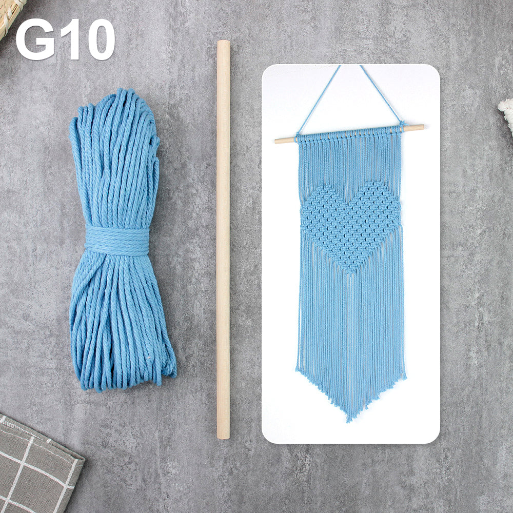 Macrame Kit Big Love Tapestry Weaving Kit | Flowing Fringes | Multi-Color Option | Valentine's Day DIY Gift | Beginner-Friendly/Living Room Decor