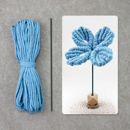 Four-Leaf Clover Macrame DIY Kit - Handmade Weaving Supplies with English Tutorial | Lucky Craft Set