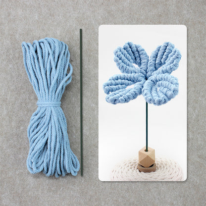 Four-Leaf Clover Macrame DIY Kit - Handmade Weaving Supplies with English Tutorial | Lucky Craft Set