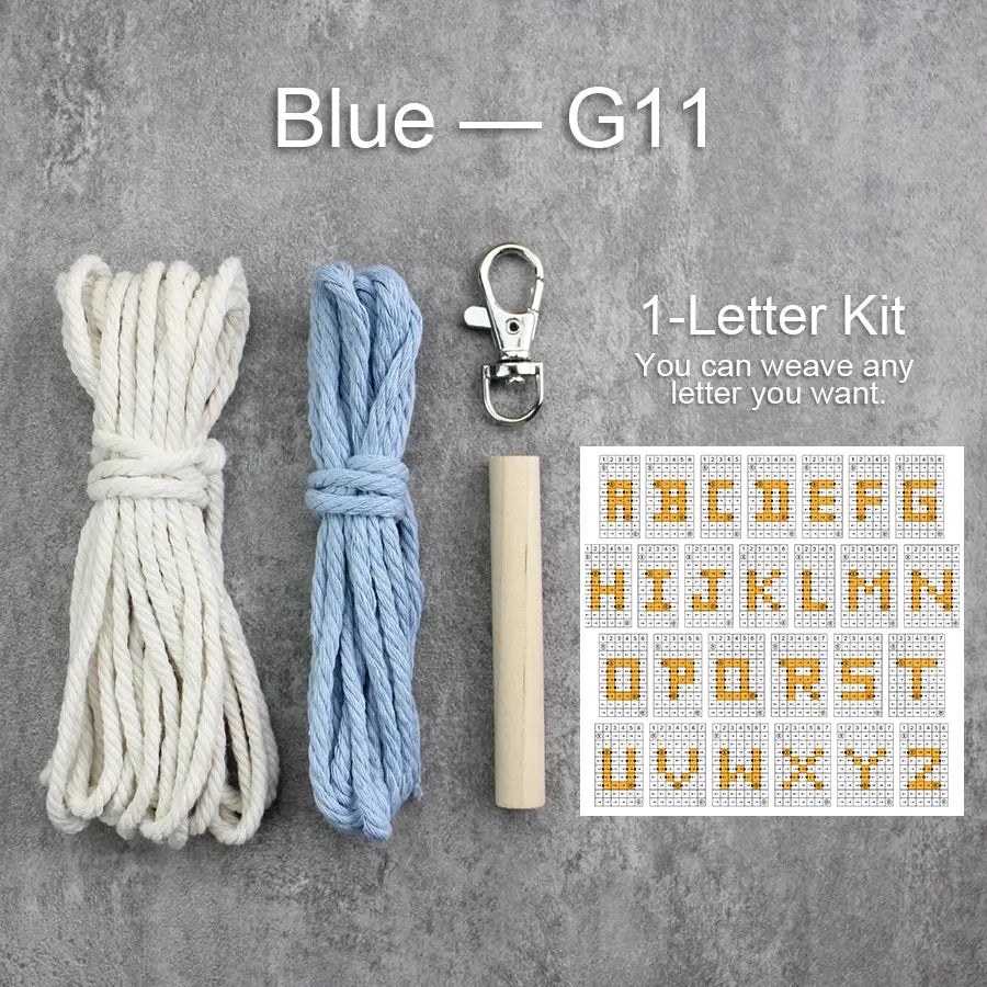Macrame Kit for Beginners | DIY Letter Macrame Keychain Craft Kit