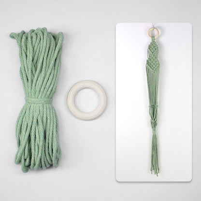 Macrame Kit Long Tassel Small Plant Hanger Weaving Kit | For Small-Medium Pots | Hanging Design | Space-Saving | Beginner-Friendly